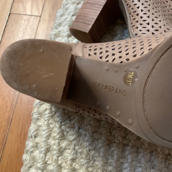 Lucky Brand beige open toed booties - Picture 6 of 6